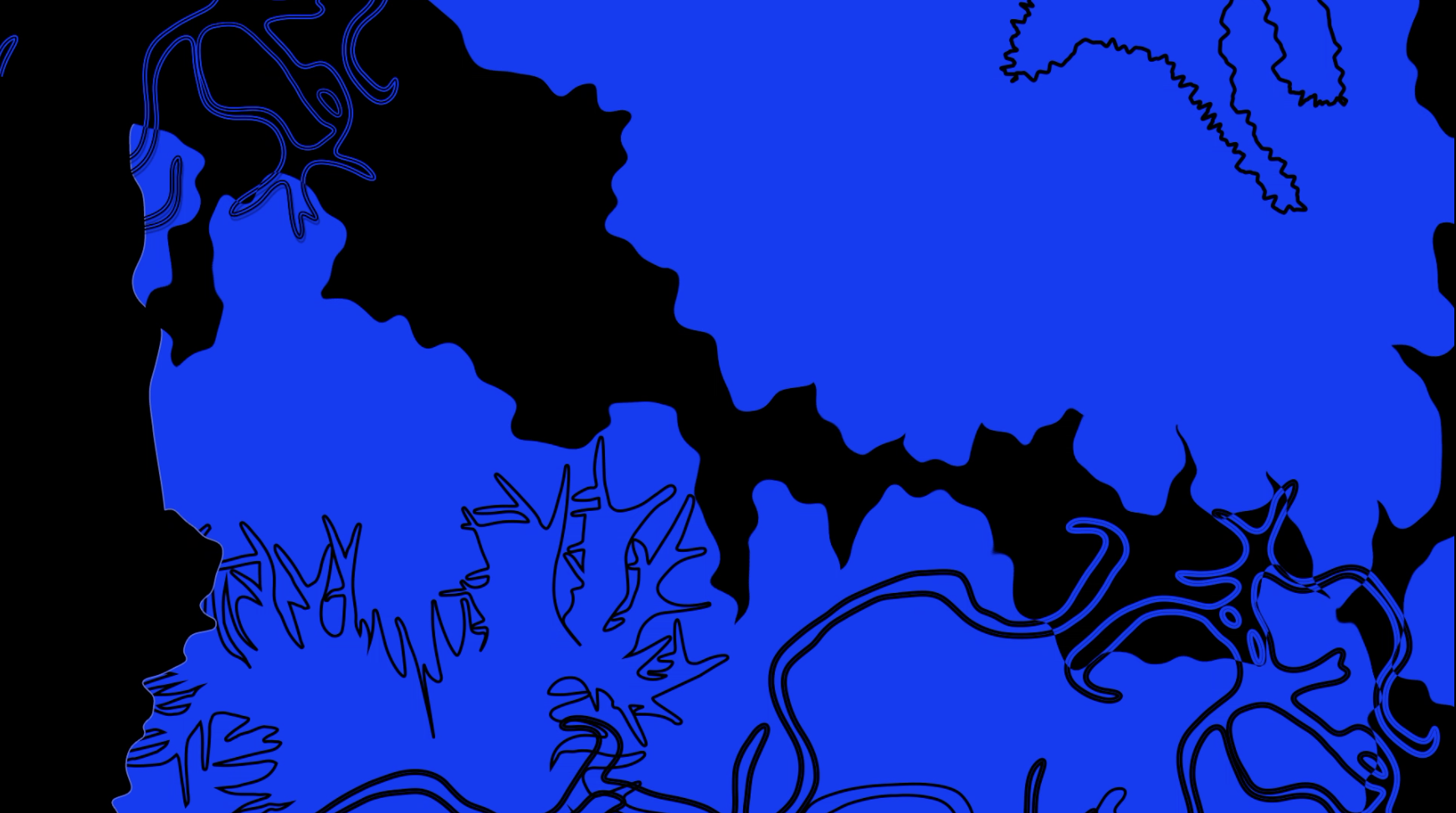 Das blaue und schwarze Muster der Kunstwoche